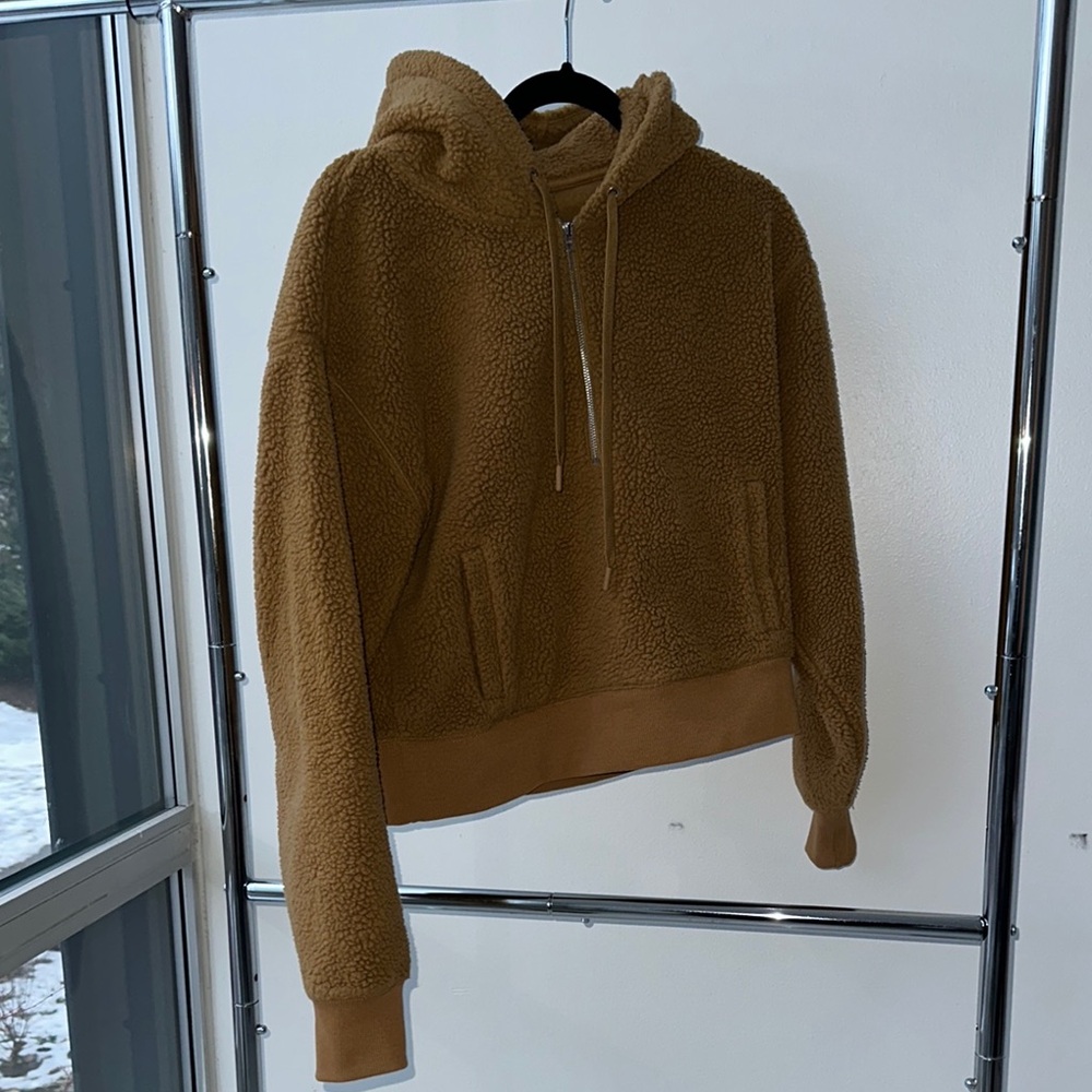 Cozy Tan Sherpa Hoodie
